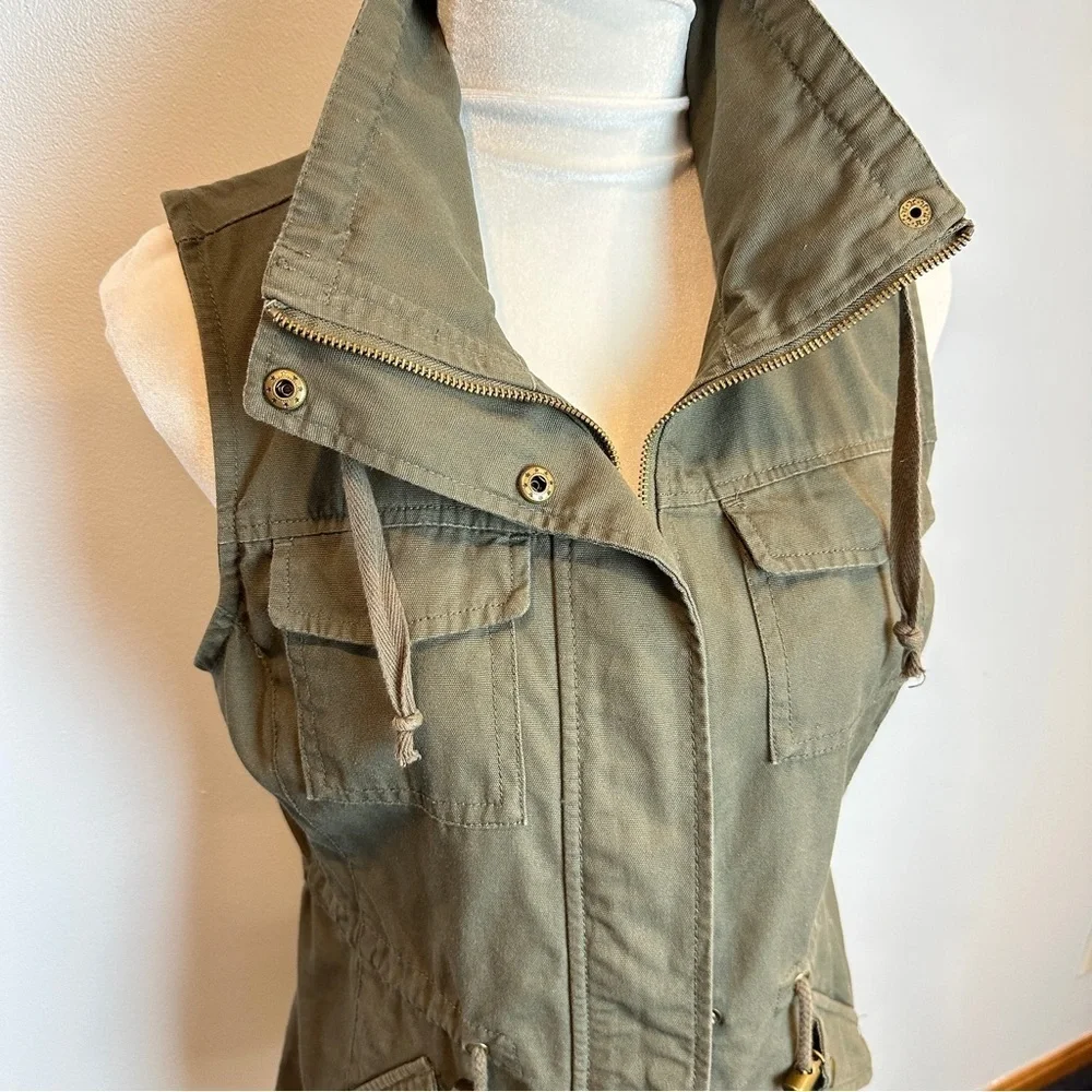 Sebby Khaki Green 100% Cotton Cargo Utility‎ Safari  Vest S
